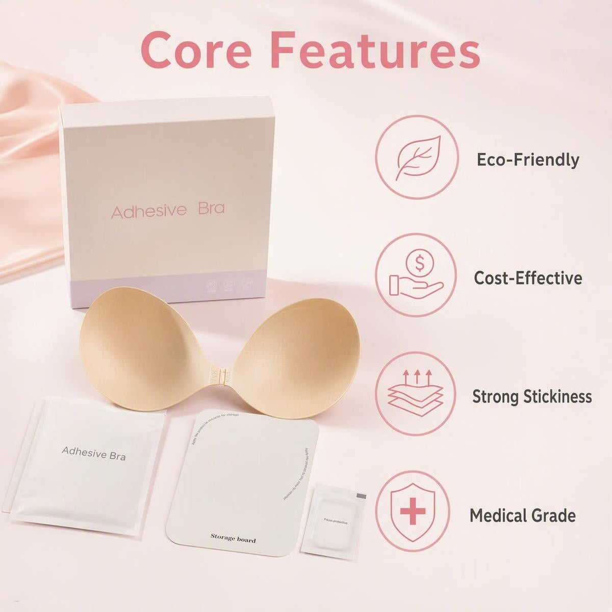 Women Replaceable Reusable Adhesive Bra