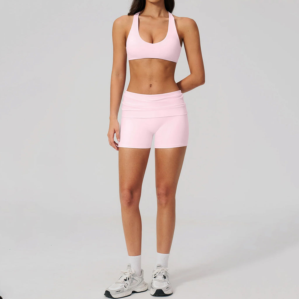 Women Fold Over Running Shorts