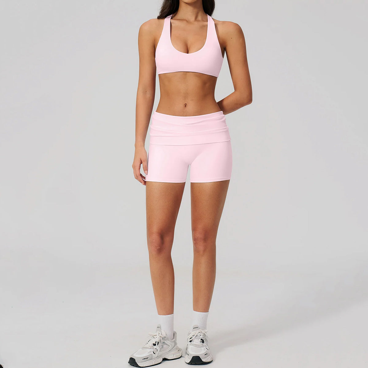 Women Fold Over Running Shorts