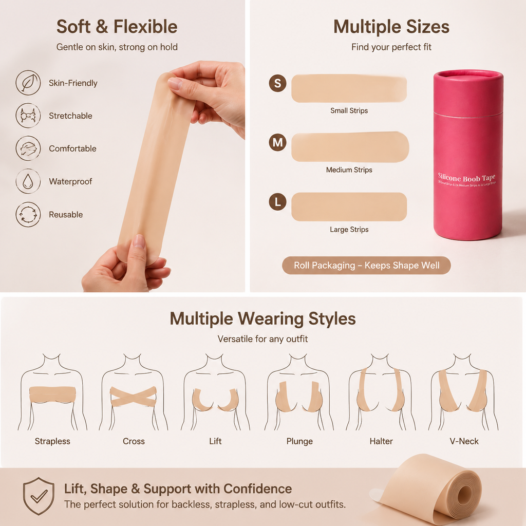 Medical -grade Silicoe Boob Tape