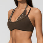 Polka Dot Double Layers Halter Bras
