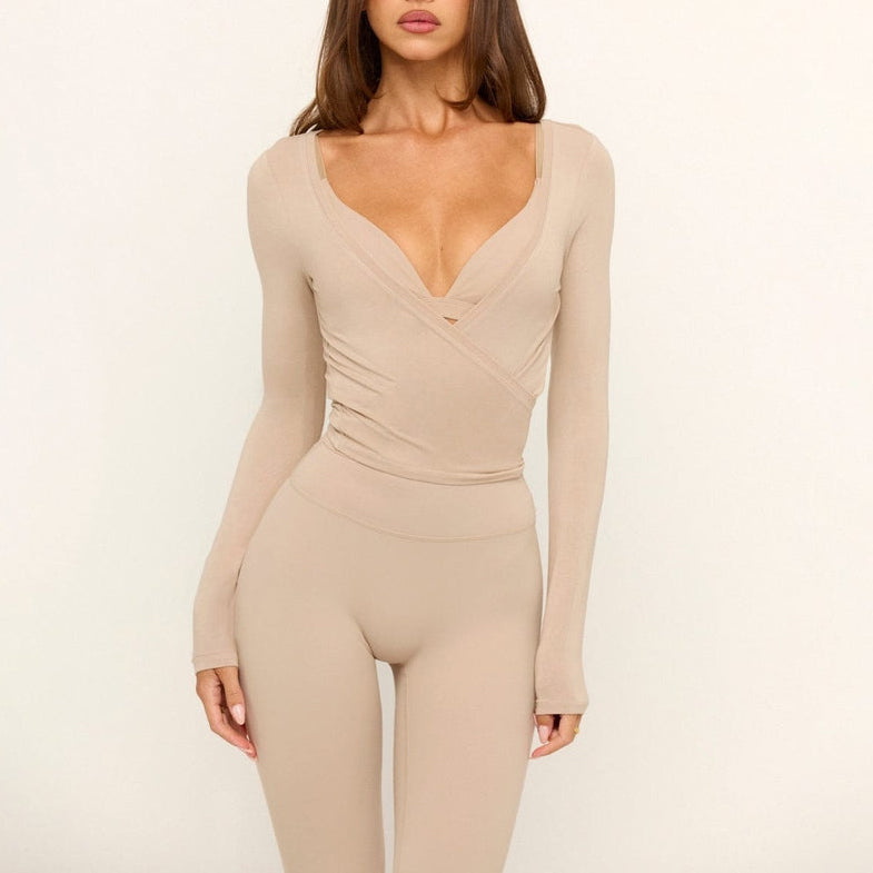 Women V  Neck Wrap Crossover Cardigan