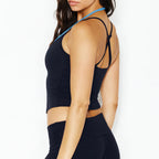 Women Double Layer Halter Tank Top