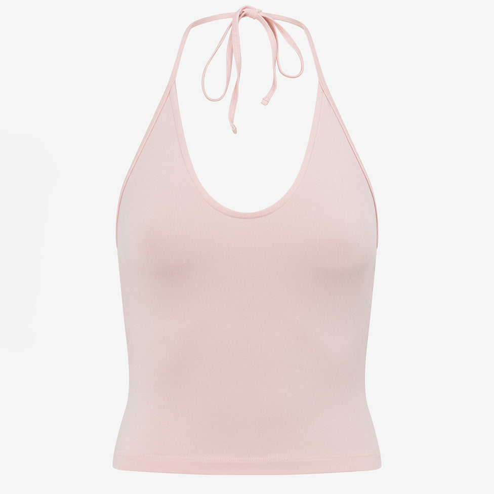 Women Scoop Neck Halter Tank