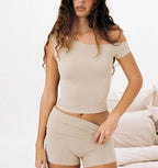 Asymmetrical shoulder yoga wear