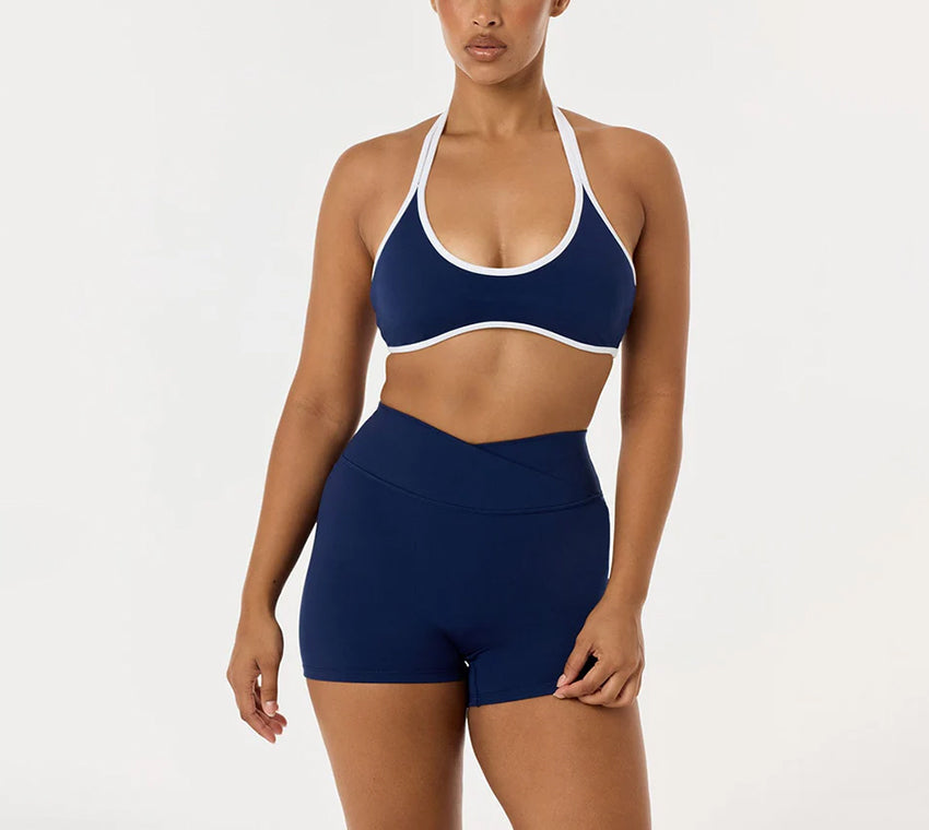 Women Removable Pads Sports Halter Bras