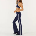 Y2K Fold Over Waist Athletic Yoga Pilates Flare Pants