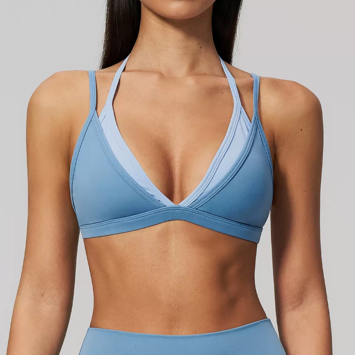 Women's Double Layers Halter Sport Bras