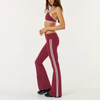 Y2K Fold Over Waist Athletic Yoga Pilates Flare Pants