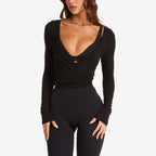 Women V  Neck Wrap Crossover Cardigan